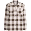 image:imageLands End Womens Anyweather Fleece Shirt JacketLilacRich Coffee Check