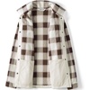 image:imageLands End Womens Anyweather Fleece Shirt JacketLilacRich Coffee Check