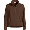 image:imageLands End Womens Anyweather RainDefense Fleece Quarter Zip PulloverDark Walnut Brown