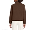 image:imageLands End Womens Anyweather RainDefense Fleece Quarter Zip PulloverDark Walnut Brown