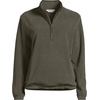 image:imageLands End Womens Anyweather RainDefense Fleece Quarter Zip PulloverForest Moss