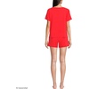 image:imageLands End Womens Cooling 2 Piece Pajama Set  Short Sleeve Tee and ShortsCoral Red