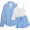 image:imageLands End Womens Cooling 3 Piece Pajama Set  Long Sleeve Top Cami and ShortsClear Blue Sky Skiers