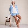 image:imageLands End Womens Cooling 3 Piece Pajama Set  Long Sleeve Top Cami and ShortsClear Blue Sky Skiers
