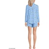 image:imageLands End Womens Cooling 3 Piece Pajama Set  Long Sleeve Top Cami and ShortsClear Blue Sky Skiers