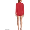 image:imageLands End Womens Cooling 3 Piece Pajama Set  Long Sleeve Top Cami and ShortsCompass Red Pin Dot