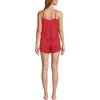 image:imageLands End Womens Cooling 3 Piece Pajama Set  Long Sleeve Top Cami and ShortsCompass Red Pin Dot