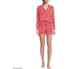 image:imageLands End Womens Cooling 3 Piece Pajama Set  Long Sleeve Top Cami and ShortsCoral Red Blooms