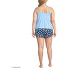 image:imageLands End Womens Cooling 3 Piece Pajama Set  Long Sleeve Top Cami and ShortsDeep Sea Navy Blooms