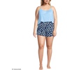 image:imageLands End Womens Cooling 3 Piece Pajama Set  Long Sleeve Top Cami and ShortsDeep Sea Navy Blooms