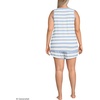 image:imageLands End Womens Cooling 3 Piece Pajama Set  Robe Tank and ShortsMisty Blue Stripe