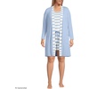 image:imageLands End Womens Cooling 3 Piece Pajama Set  Robe Tank and ShortsMisty Blue Stripe