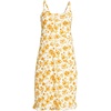 image:imageLands End Womens Cooling Knee Length Slip NightgownPale Yellow Painted Floral