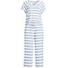 image:imageLands End Womens Cooling Pajama Set  Short Sleeve Top and Crop PantsMisty Blue Stripe