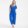 image:imageLands End Womens Cooling Pajama Set  Short Sleeve Top and Crop PantsVibrant Lapis Dot