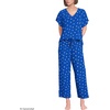 image:imageLands End Womens Cooling Pajama Set  Short Sleeve Top and Crop PantsVibrant Lapis Dot