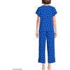 image:imageLands End Womens Cooling Pajama Set  Short Sleeve Top and Crop PantsVibrant Lapis Dot