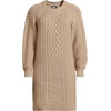 image:imageLands End Womens Cotton Blend Cable Crew Neck Sweater DressFrench Pecan Heather