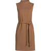 image:imageLands End Womens Cotton Blend Short Sleeve Mock Neck Sweater DressWarm Tawny Brown