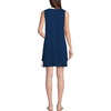 image:imageLands End Womens Cotton Jersey Notch Neck Dress with SoutacheDeep Sea NavyWhite
