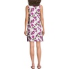 image:imageLands End Womens Cotton Jersey Notch Neck Dress with SoutacheIvoryMagenta Etched Floral