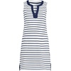 image:imageLands End Womens Cotton Jersey Notch Neck Dress with SoutacheNavyWhite Breton Stripe
