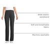 image:imageLands End Womens Cotton Knit Pull On PantsDark Charcoal Heather
