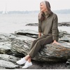 image:imageLands End Womens Cotton Knit Pull On PantsForest Moss