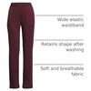 image:imageLands End Womens Cotton Knit Pull On PantsLush Burgundy