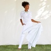 image:imageLands End Womens Cotton Knit Pull On PantsWhite
