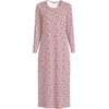 image:imageLands End Womens Cotton Long Sleeve Midcalf NightgownCompass Red Pressed Flower