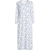 image:imageLands End Womens Cotton Long Sleeve Midcalf NightgownIvoryBlue Sky Wispy Floral