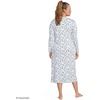 image:imageLands End Womens Cotton Long Sleeve Midcalf NightgownIvoryBlue Sky Wispy Floral