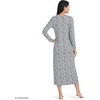 image:imageLands End Womens Cotton Long Sleeve Midcalf NightgownIvoryDeep Sea Pressed Flower