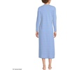 image:imageLands End Womens Cotton Long Sleeve Midcalf NightgownWhiteClear Blue Sky Stripe