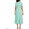 image:imageLands End Womens Cotton Modal Vneck Wrap Midi DressFrosted Green Flower Patch