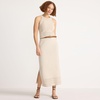 image:imageLands End Womens Cotton Pointelle Sweater Maxi Skirt  Set BottomBlush Whisper