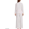 image:imageLands End Womens Cotton Poplin 2 Piece Pajama Set  Long Sleeve Top and PantsSea Salt PinkCoffee Stripe