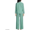 image:imageLands End Womens Cotton Poplin 2 Piece Pajama Set  Long Sleeve Top and PantsVibrant Clover Multi Stripe
