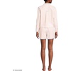 image:imageLands End Womens Cotton Poplin 2 Piece Pajama Set  Long Sleeve Top and Shorts with PipingPinkChampagne Check