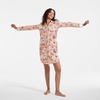 image:imageLands End Womens Cotton Poplin Long Sleeve Sleepshirt NightgownTropical StampWhite