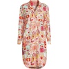 image:imageLands End Womens Cotton Poplin Long Sleeve Sleepshirt NightgownTropical StampWhite