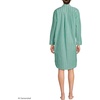 image:imageLands End Womens Cotton Poplin Long Sleeve Sleepshirt NightgownVibrant Clover Multi Stripe