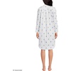 image:imageLands End Womens Cotton Poplin Long Sleeve Sleepshirt NightgownWhiteBlue Floral Stripe