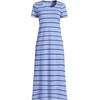 image:imageLands End Womens Cotton Short Sleeve Midcalf NightgownClear Blue SkyNavy Stripe