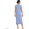 image:imageLands End Womens Cotton Short Sleeve Midcalf NightgownClear Blue SkyNavy Stripe