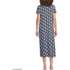 image:imageLands End Womens Cotton Short Sleeve Midcalf NightgownDeep Sea NavyIvory Floral