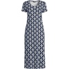 image:imageLands End Womens Cotton Short Sleeve Midcalf NightgownDeep Sea NavyIvory Floral