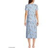 image:imageLands End Womens Cotton Short Sleeve Midcalf NightgownIvoryLight Sea Blue Floral