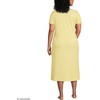 image:imageLands End Womens Cotton Short Sleeve Midcalf NightgownYellow Bliss Simple Stripe